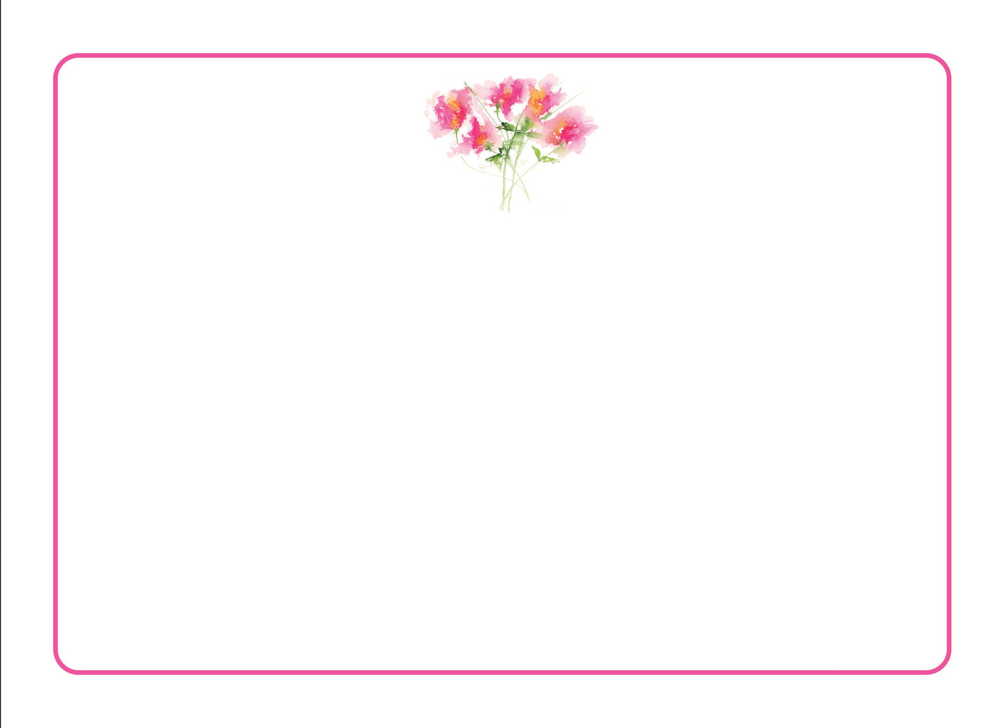 Madeline Watercolor Floral Flat Note Card
