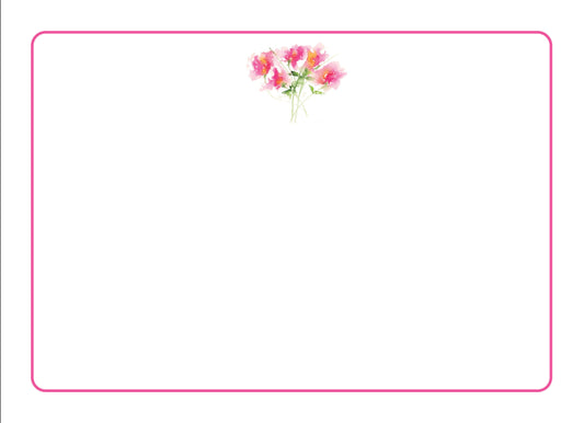 Madeline Watercolor Floral Flat Note Card