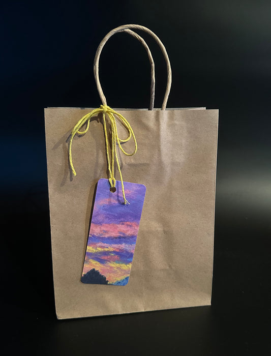 Purple Sunset Gift Tags - Set of 6