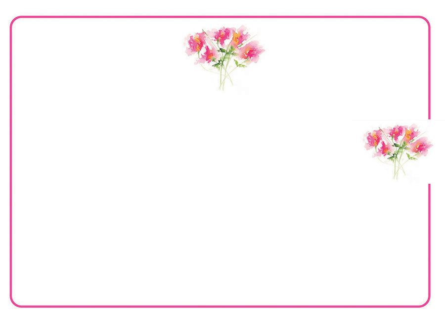 Madeline Watercolor Floral Flat Note Card