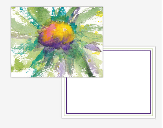 Joy Watercolor Floral Note Card