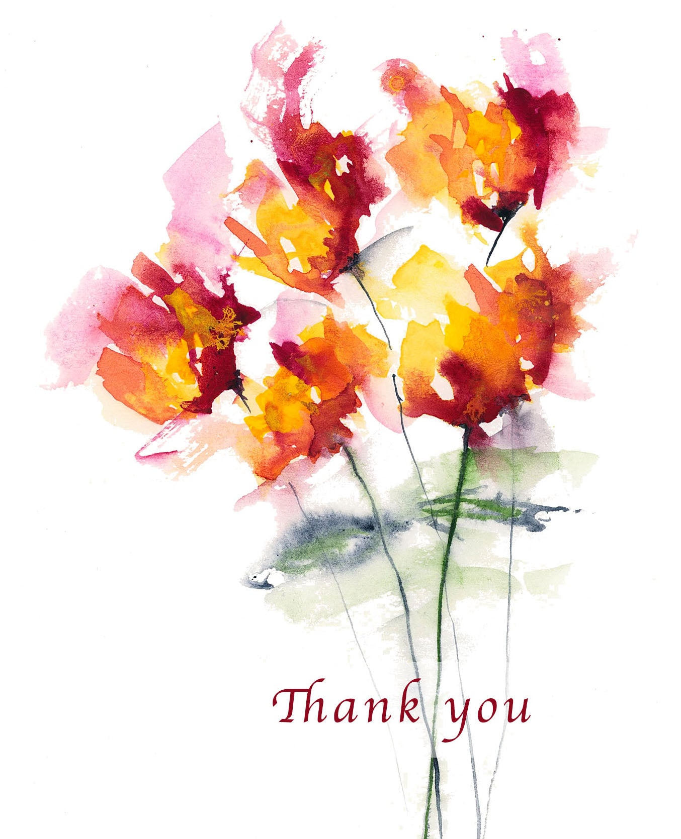 Thank You Catherine Floral Card