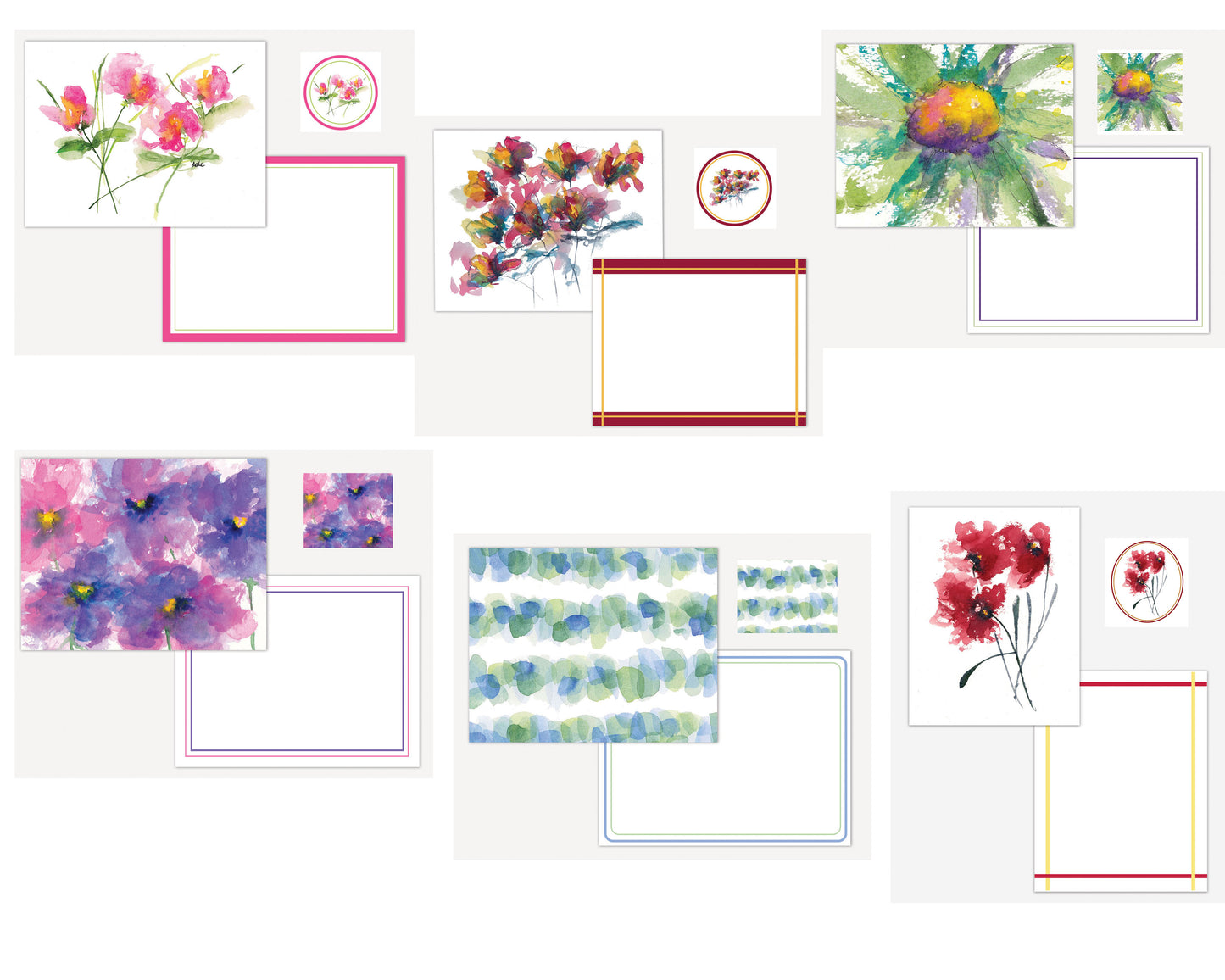 Flat Note Card Set #1
