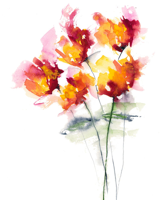 Catherine Watercolor Floral Note Card
