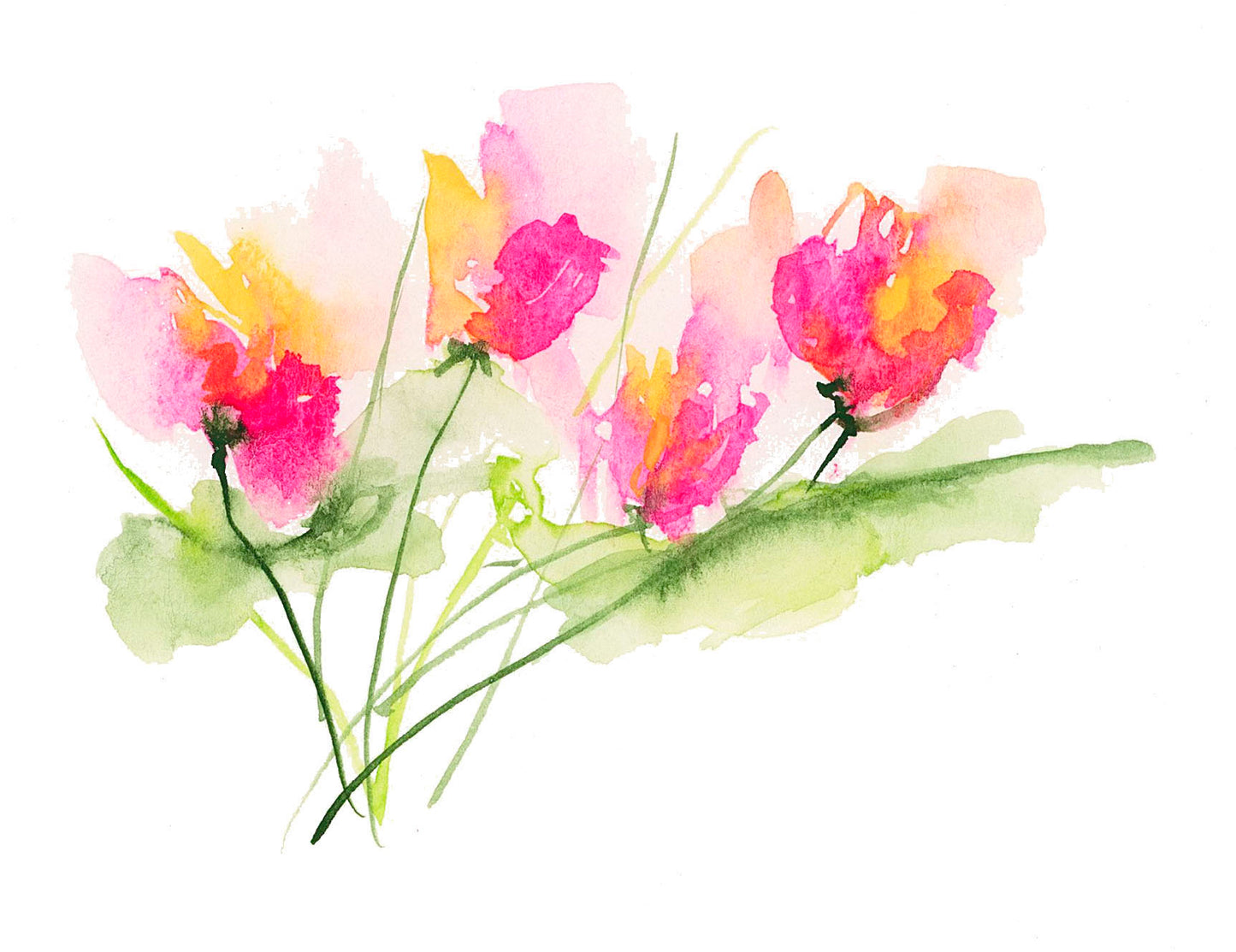 Floral Girls Note Cards - Set of 11.  LAST ONE!!