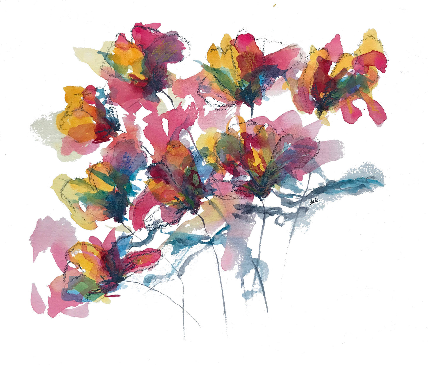 Floral Girls Note Cards - Set of 11.  LAST ONE!!