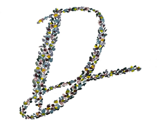 "D" Initial Note Card