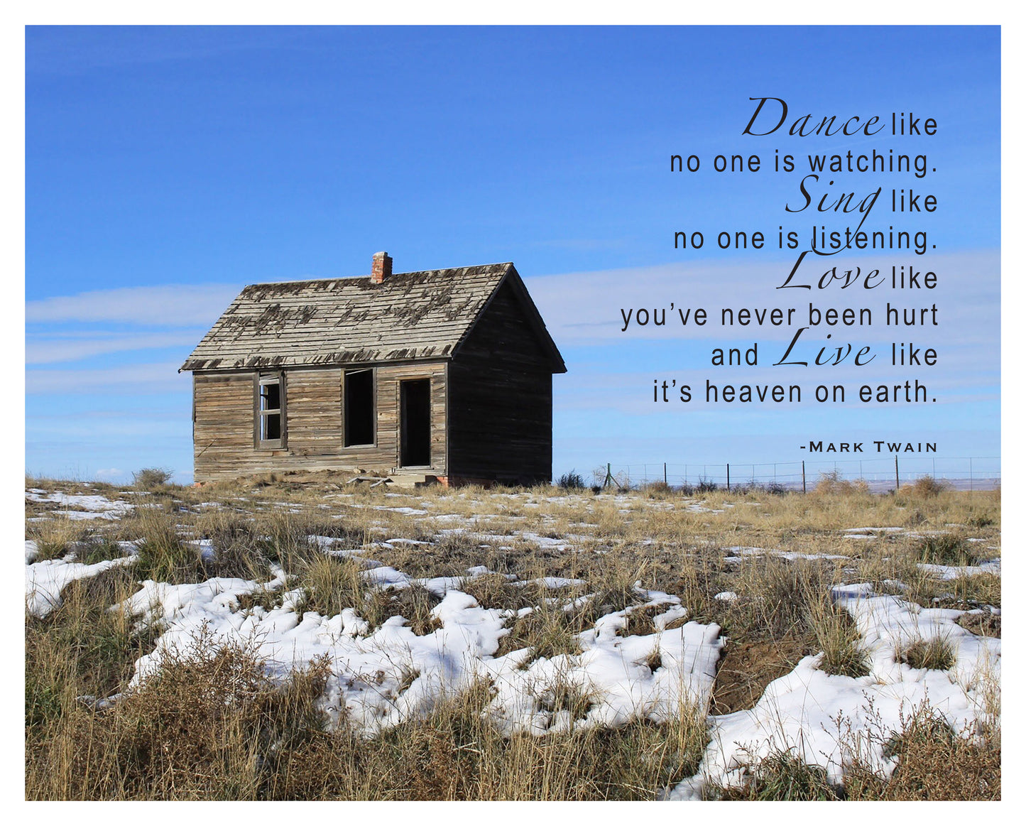 Dance Like No One is Watching Mark Twain Quote Print