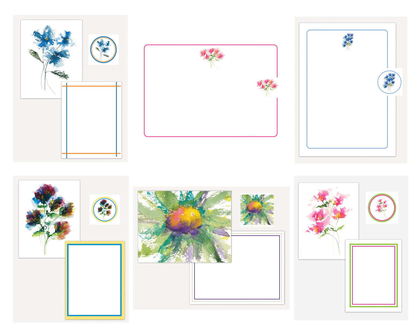 Flat Note Card Set #2