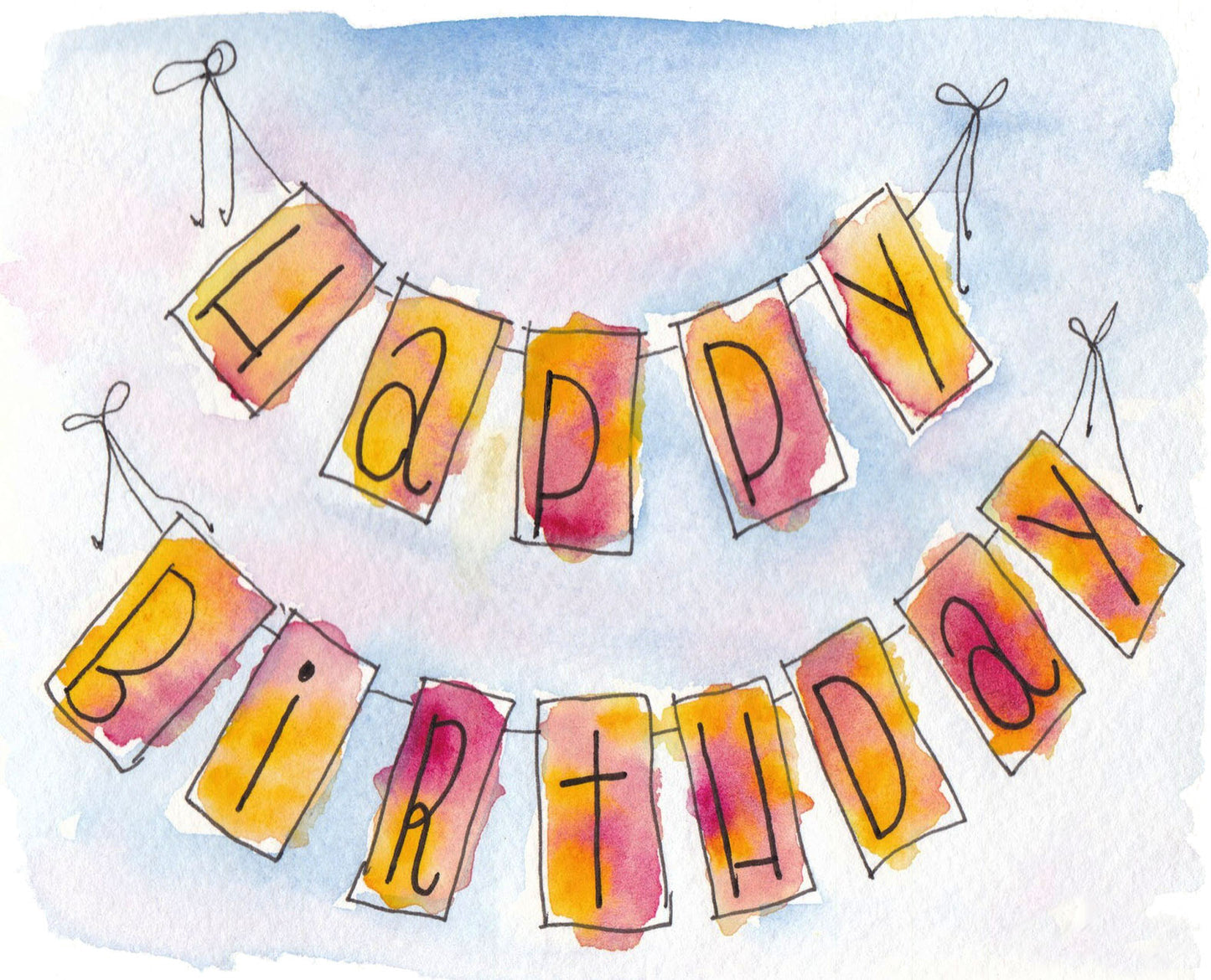 Happy Birthday Banner Note Card