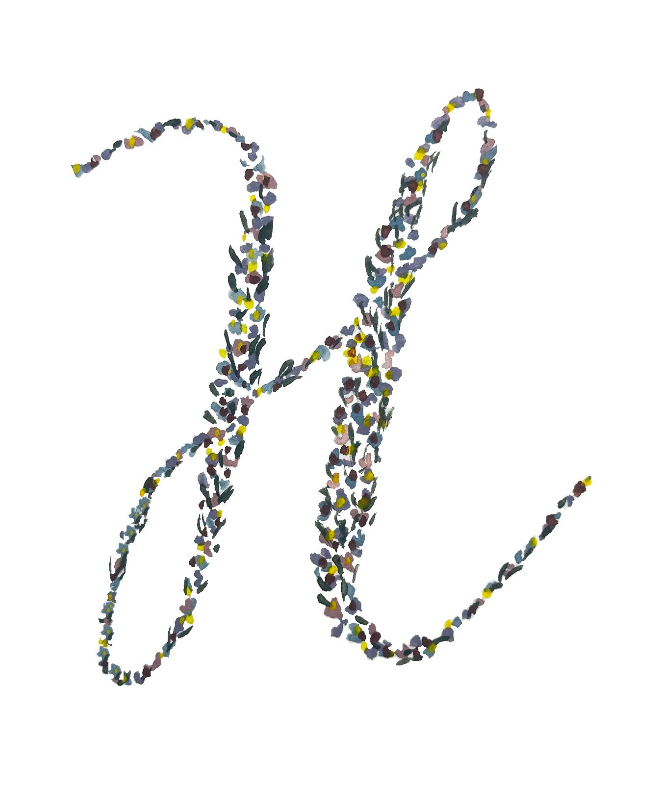 "H" Initial Note Card