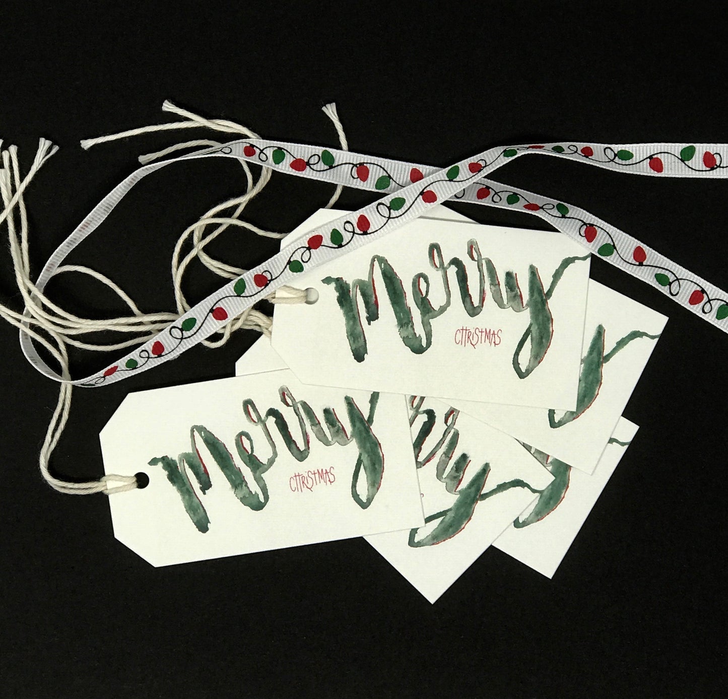 Merry Christmas Gift Tag - set of 10 tags