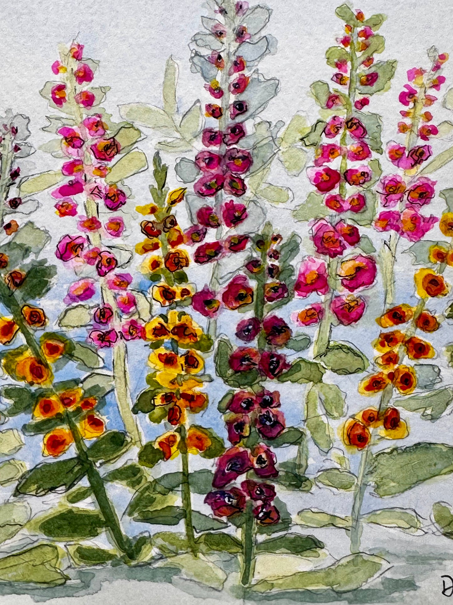 Groovy Girls Watercolor Floral Painting