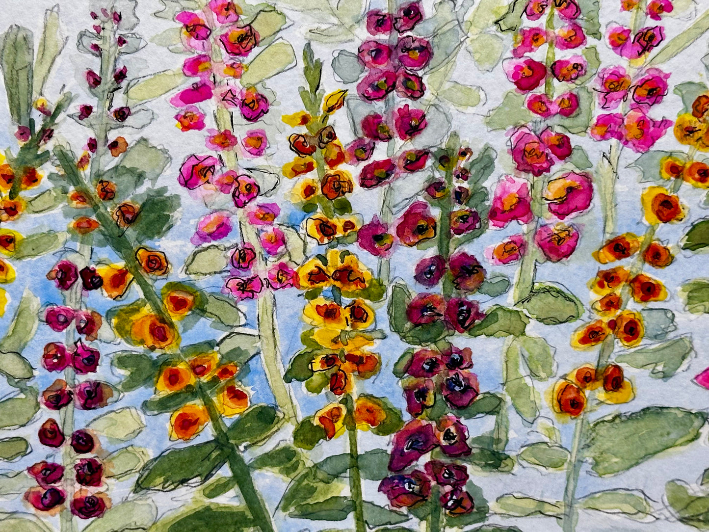 Groovy Girls Watercolor Floral Painting