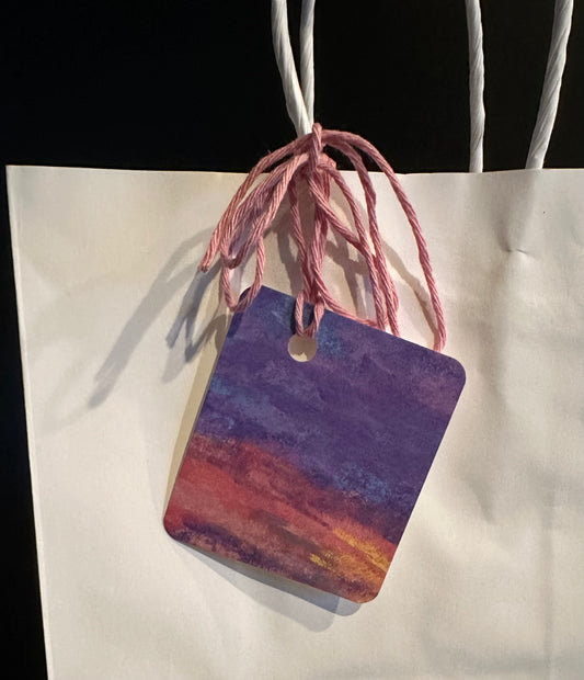 Purple Sunset Gift Tags - Set of 6