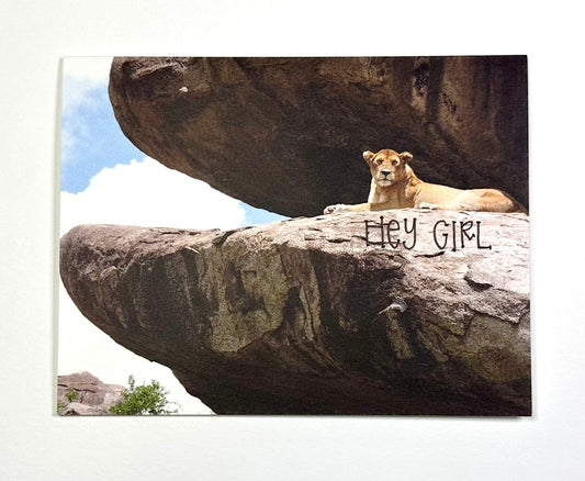 Lioness "Hey Girl" Note Card