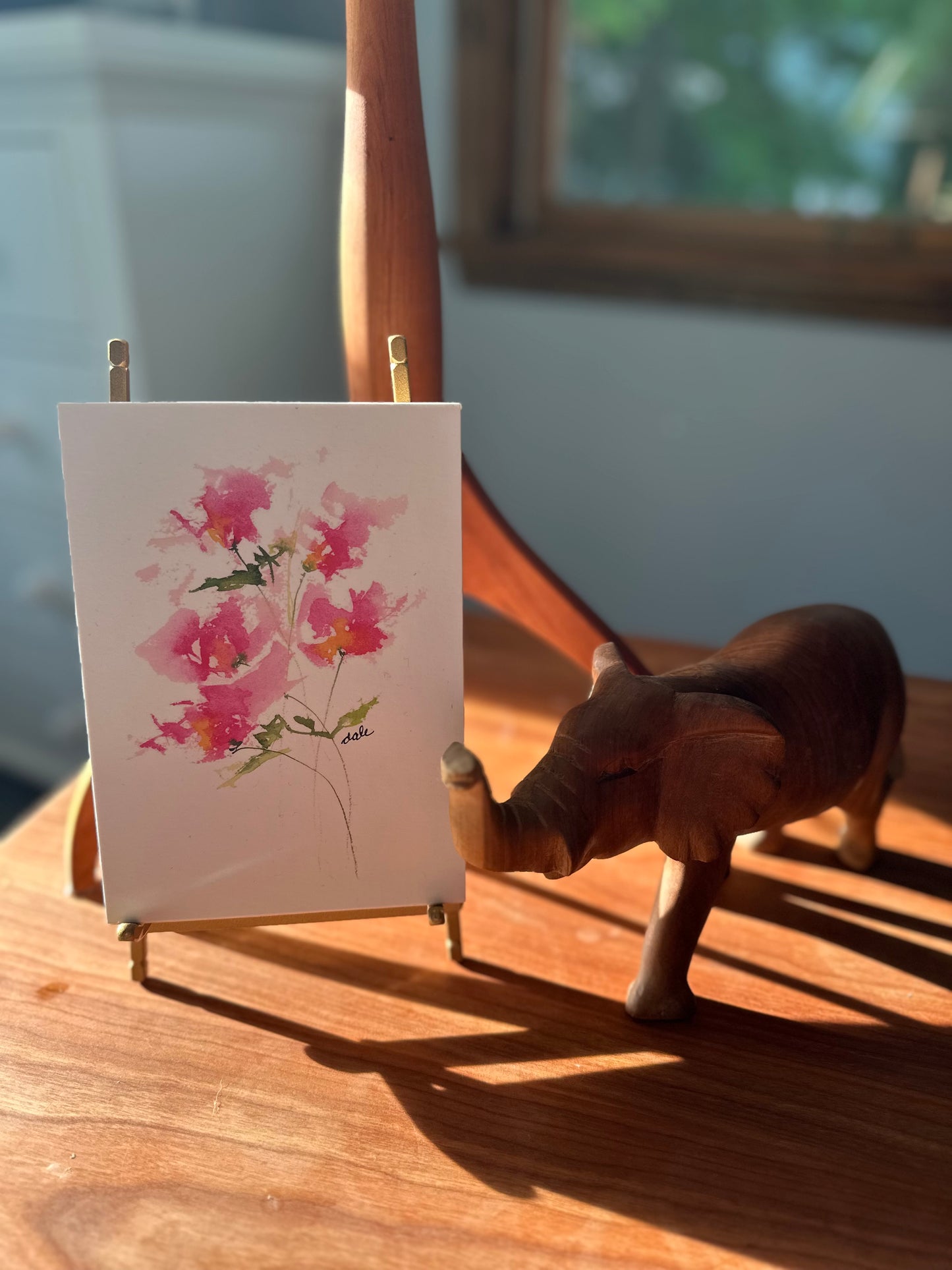 Tara Floral Print Mounted on Wood Panel