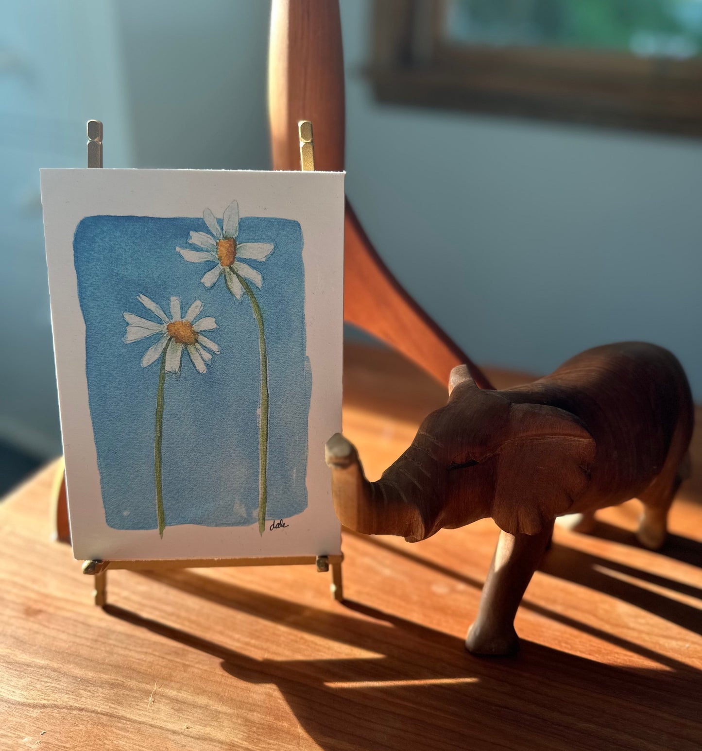 Genevieve Floral Print Mounted on Wood Panel