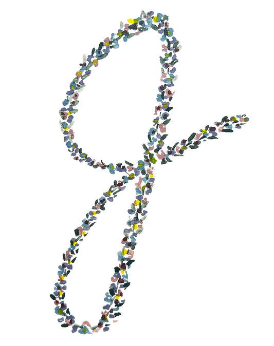 "J" Initial Note Card