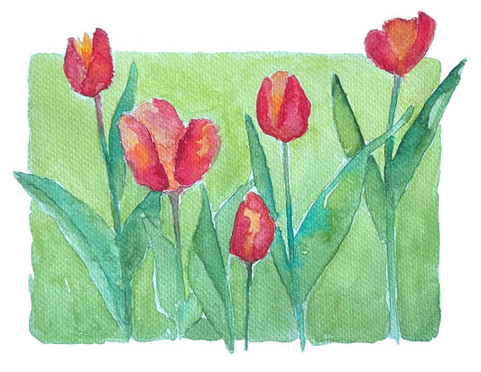 Julie Red Tulip Note Card