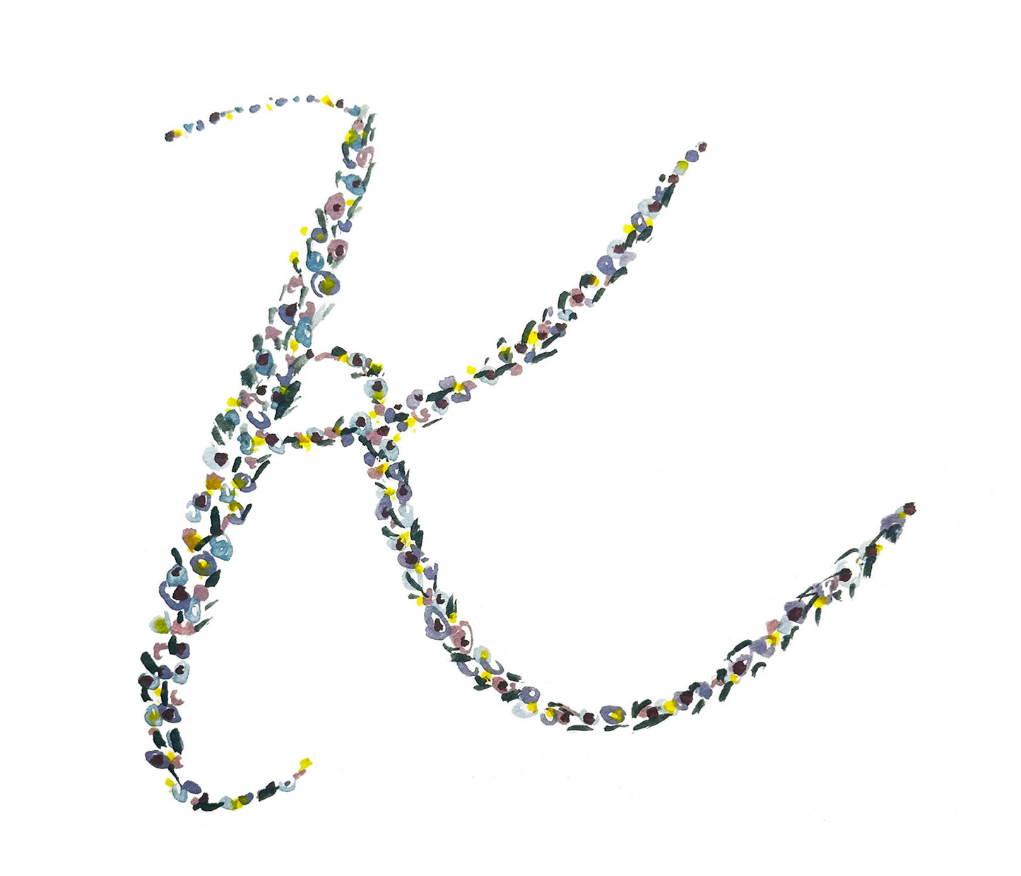 "K" Initial Note Card