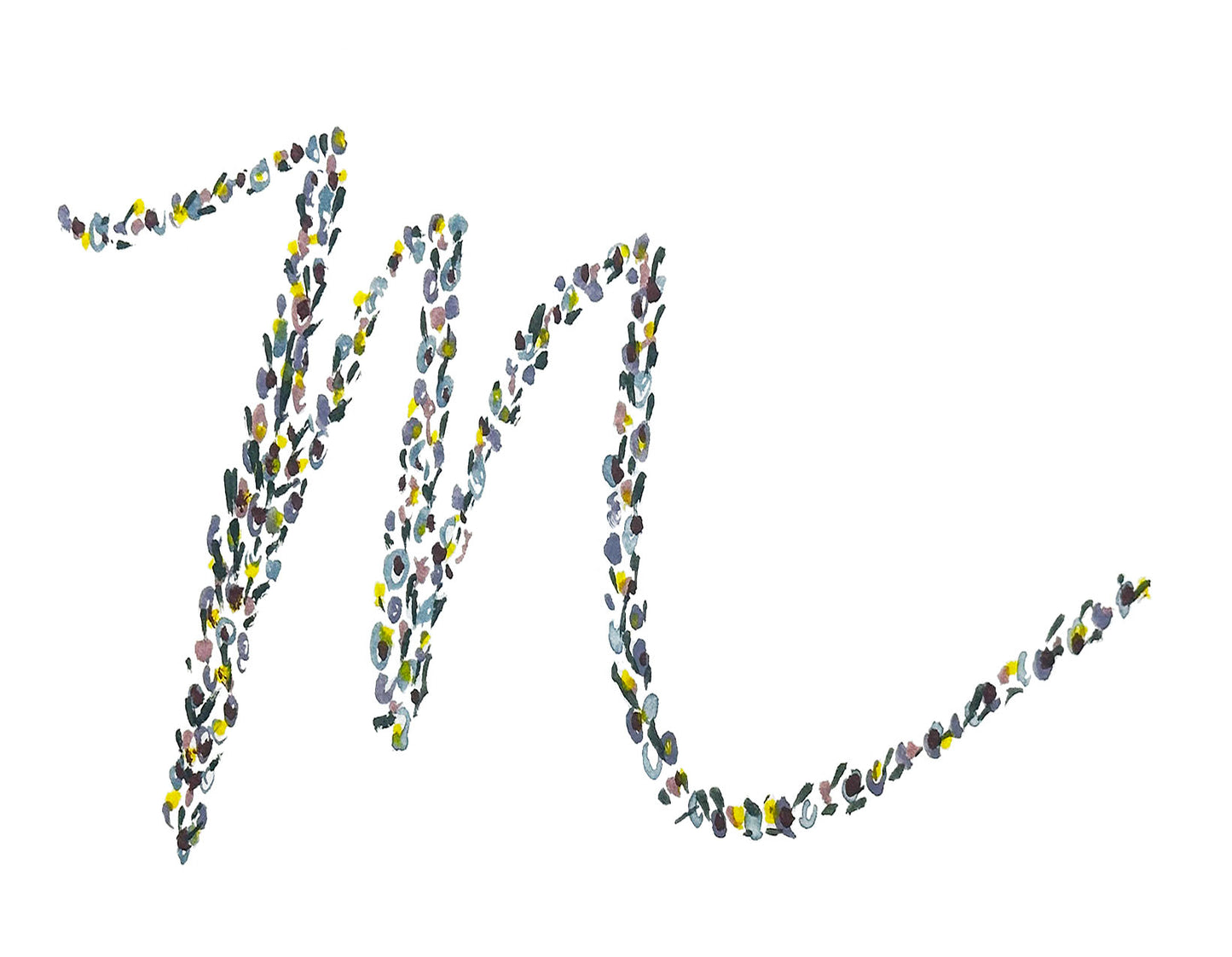 "M" Initial Note Card