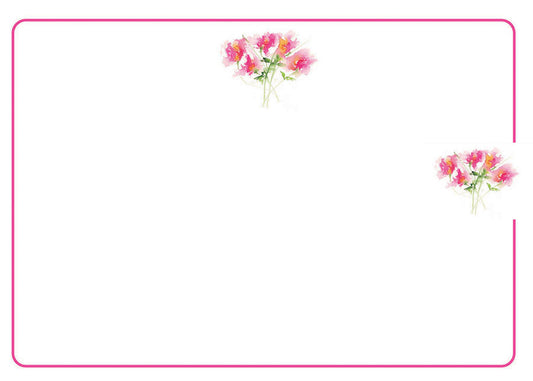 Madeline Watercolor Floral Flat Note Card