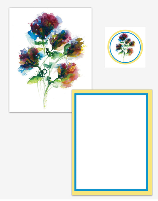 Margot Watercolor Floral Note Card