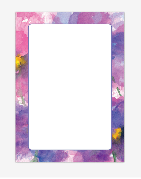 Pansies Unlined Notepad