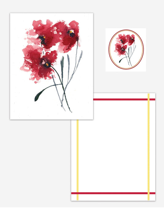 Sue Watercolor Floral Note Card