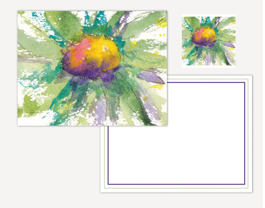 Joy Watercolor Floral Note Card