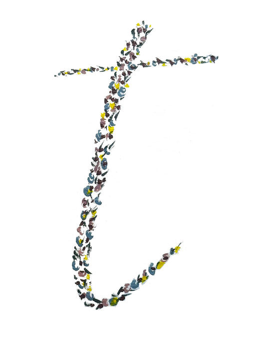 "T" Initial Note Card