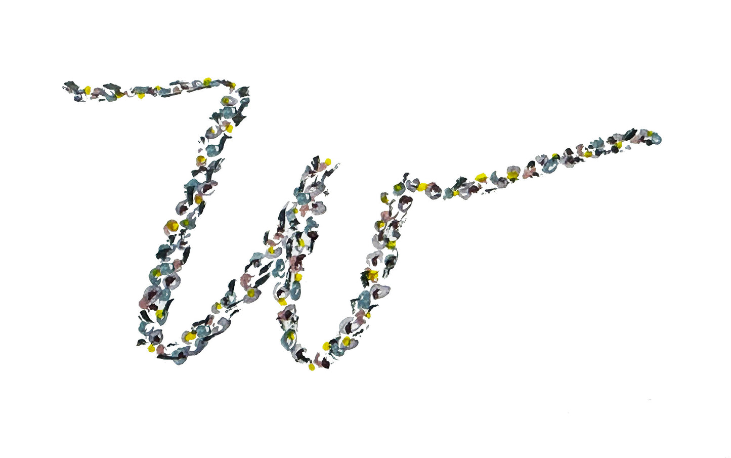 "W" Initial Note Card