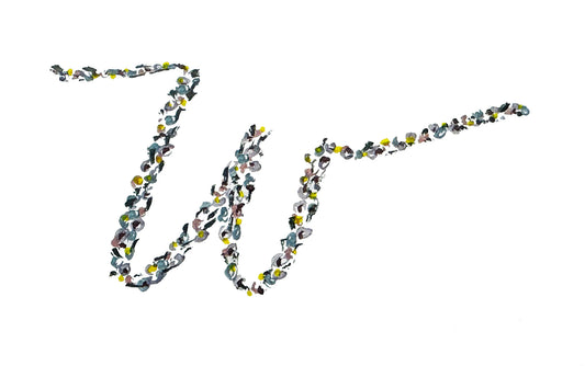 "W" Initial Note Card