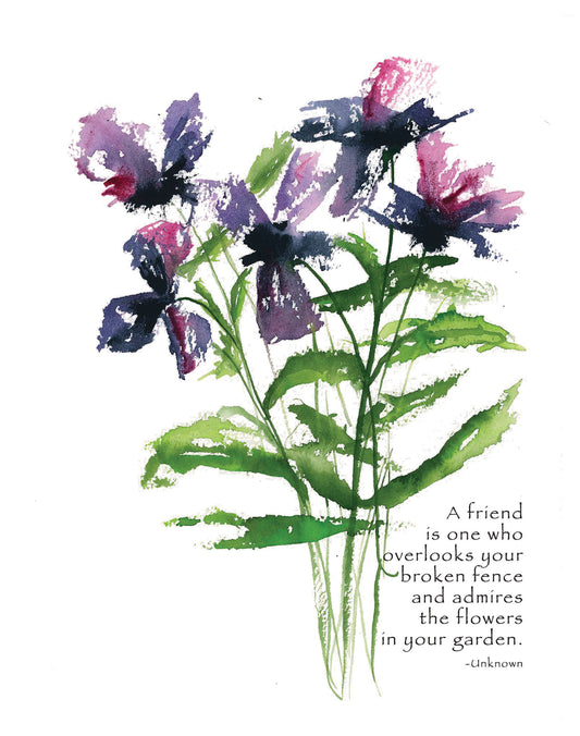 Flowers in the Garden Note Card