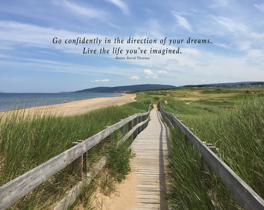 Go Confidently, Henry David Thoreau Quote Print