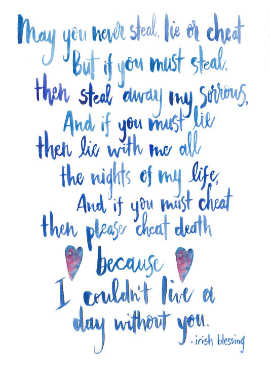 Irish Love Blessing Print