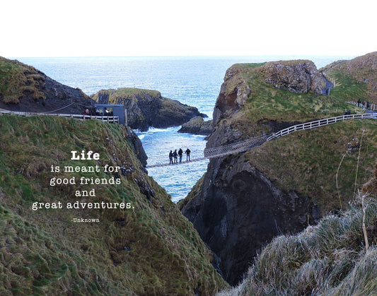 "Life Is Good Friends and Great Adventures" Note Card