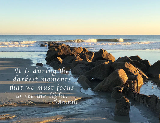 "We Must Focus to See the Light" Card